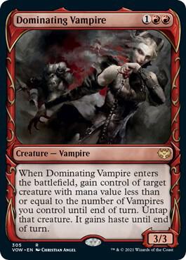Dominating Vampire (Showcase) 305 card from Innistrad: Crimson Vow