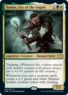 Torens, Fist of the Angels 249 card from Innistrad: Crimson Vow