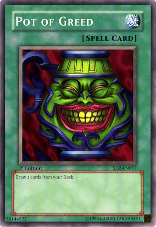 Pot of Greed SD2-EN017 card from Structure Deck: Zombie Madness