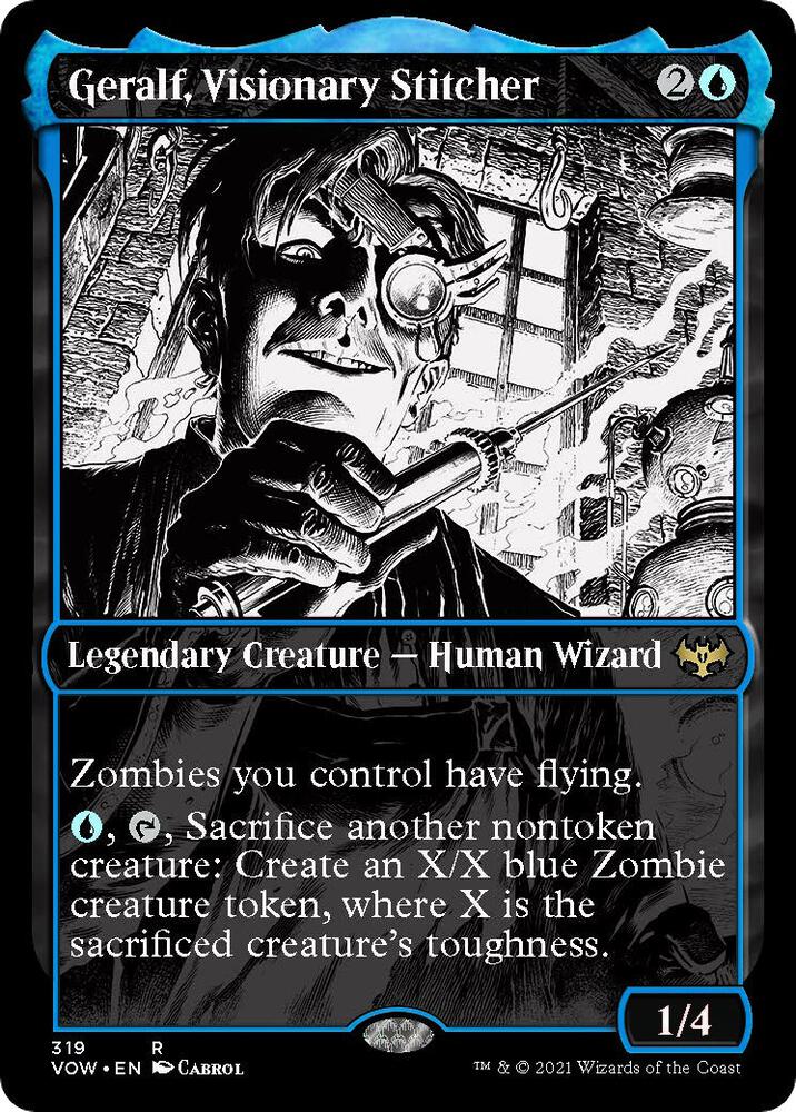 Geralf, Visionary Stitcher (Showcase) 319 card from Innistrad: Crimson Vow