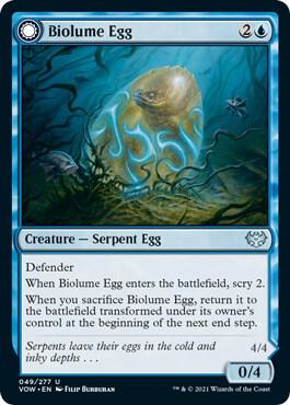 Biolume Egg 49 card from Innistrad: Crimson Vow