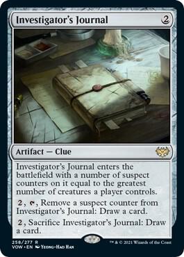 Investigator's Journal 258 card from Innistrad: Crimson Vow