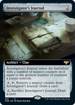 Investigator's Journal (Extended Art) 396 card from Innistrad: Crimson Vow