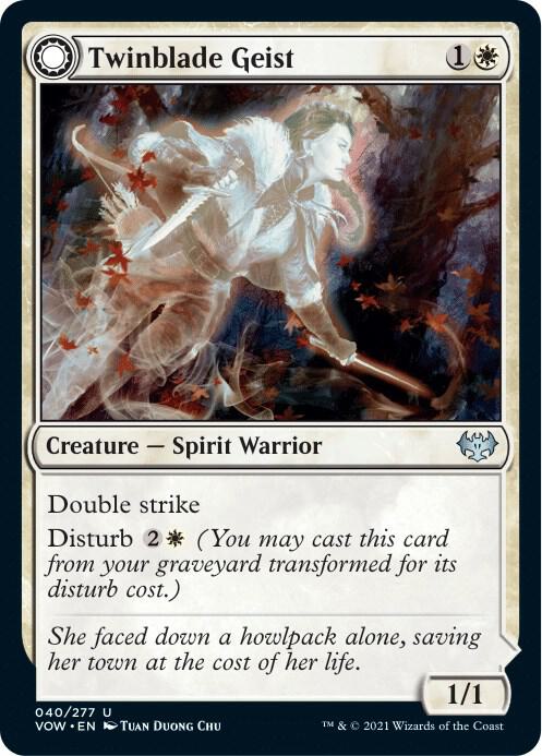 Twinblade Geist 40 card from Innistrad: Crimson Vow