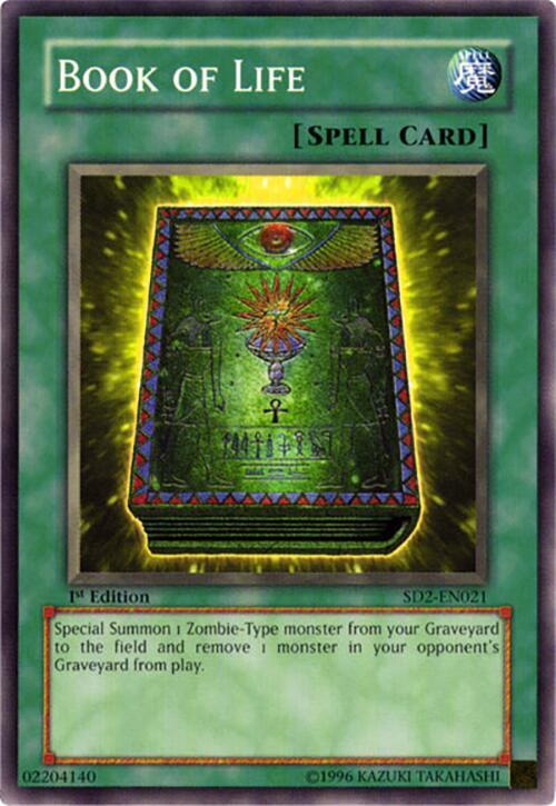 Book of Life SD2-EN021 card from Structure Deck: Zombie Madness