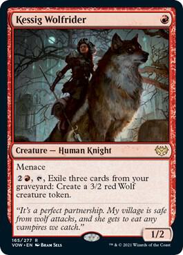 Kessig Wolfrider 165 card from Innistrad: Crimson Vow