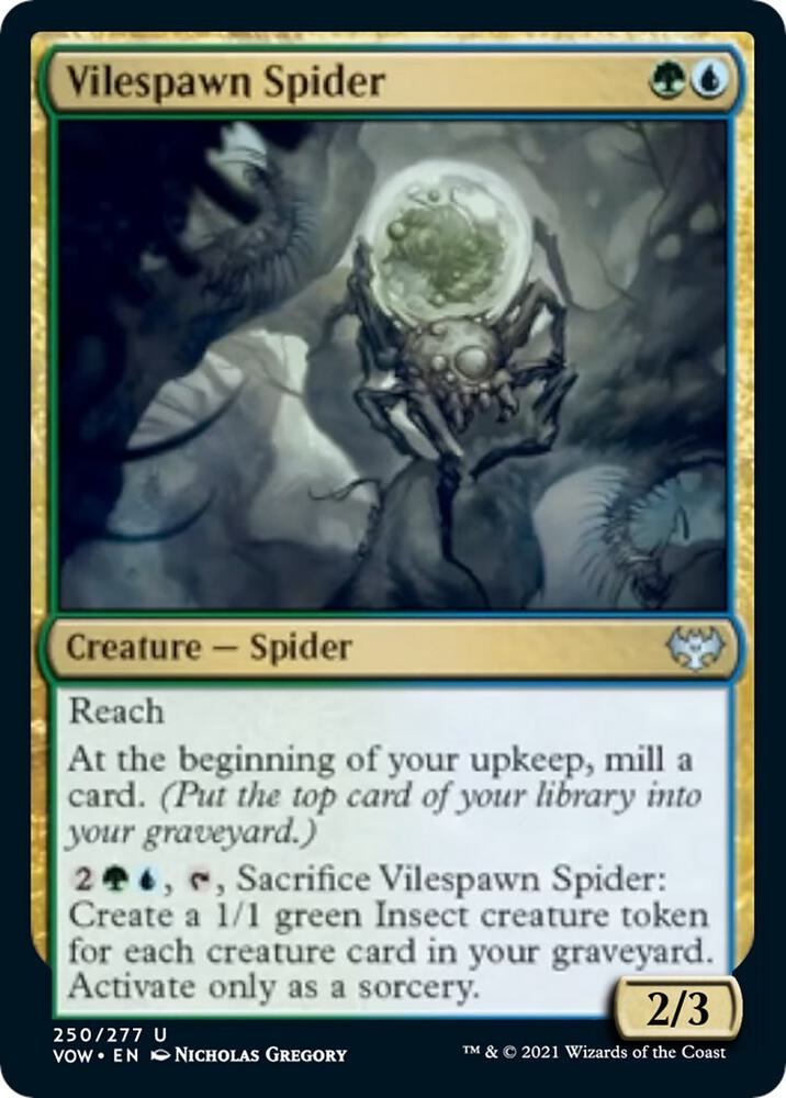 Vilespawn Spider 250 card from Innistrad: Crimson Vow