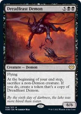 Dreadfeast Demon 108 card from Innistrad: Crimson Vow