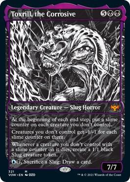 Toxrill, the Corrosive (Showcase) 321 card from Innistrad: Crimson Vow