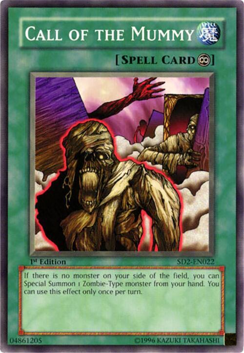 Call of the Mummy SD2-EN022 card from Structure Deck: Zombie Madness