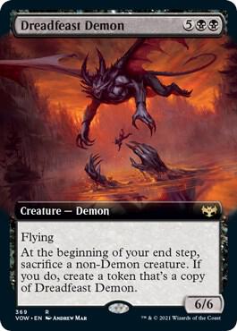 Dreadfeast Demon (Extended Art) 369 card from Innistrad: Crimson Vow