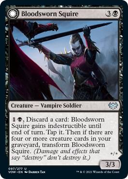 Bloodsworn Squire 97 card from Innistrad: Crimson Vow