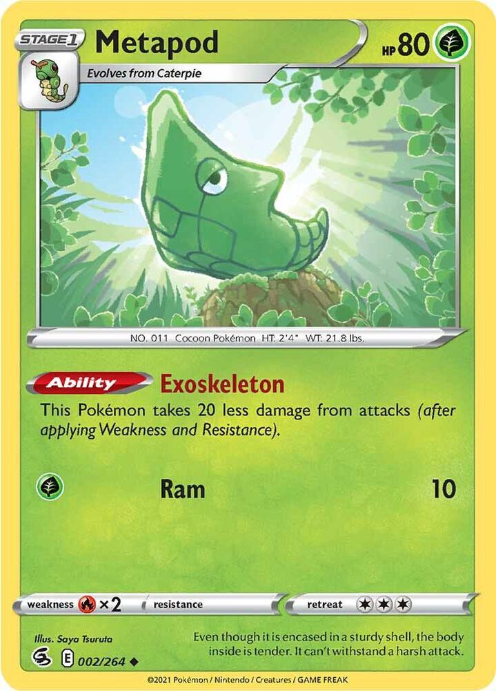 Metapod 002/264 card from SWSH08: Fusion Strike