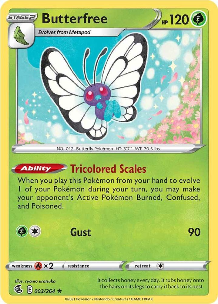 Butterfree 003/264 card from SWSH08: Fusion Strike