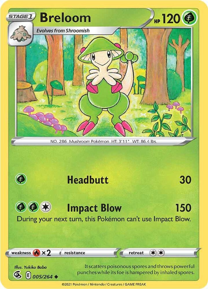 Breloom 005/264 card from SWSH08: Fusion Strike