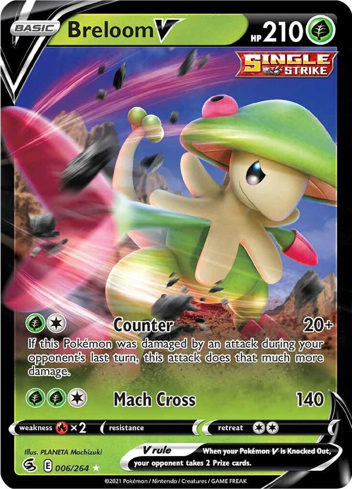 Breloom V 006/264 card from SWSH08: Fusion Strike