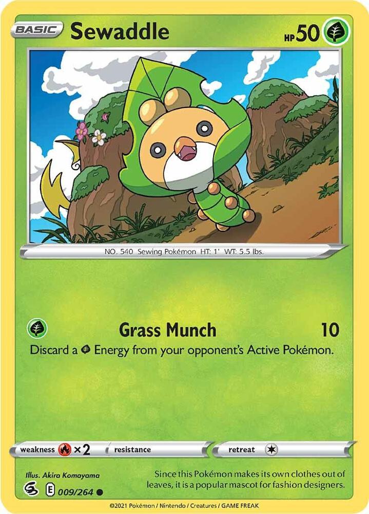 Sewaddle 009/264 card from SWSH08: Fusion Strike