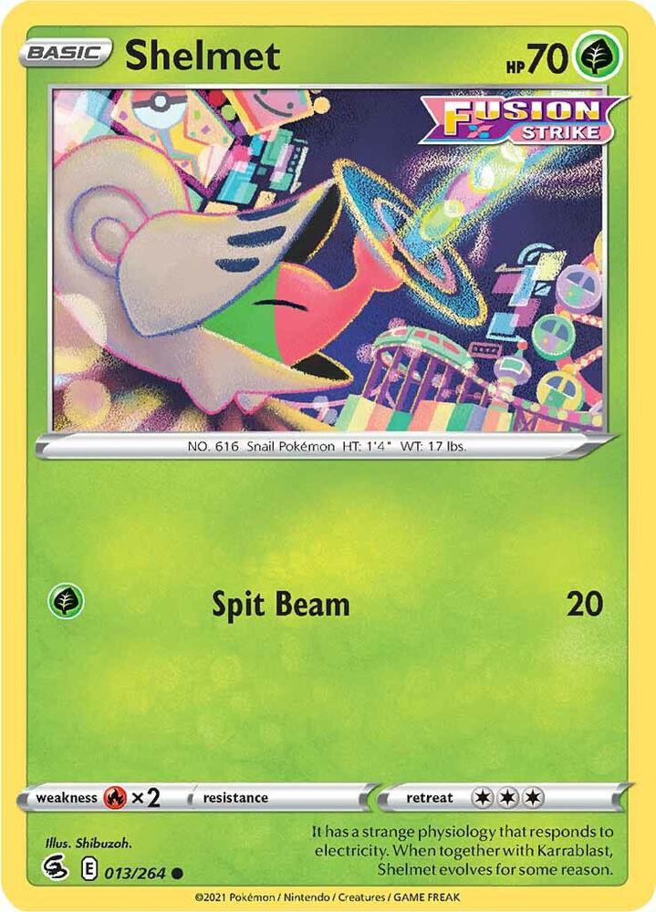 Shelmet 013/264 card from SWSH08: Fusion Strike