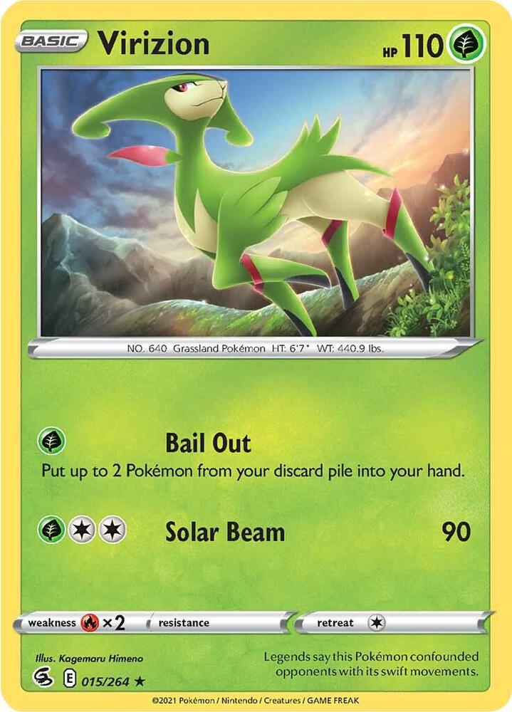 Virizion 015/264 card from SWSH08: Fusion Strike