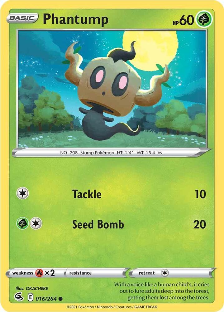 Phantump 016/264 card from SWSH08: Fusion Strike