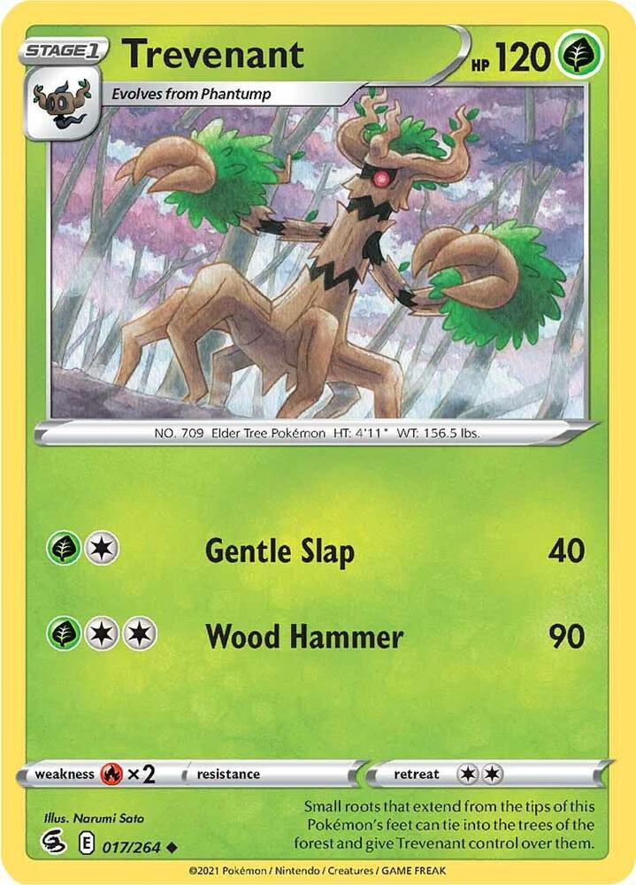 Trevenant 017/264 card from SWSH08: Fusion Strike