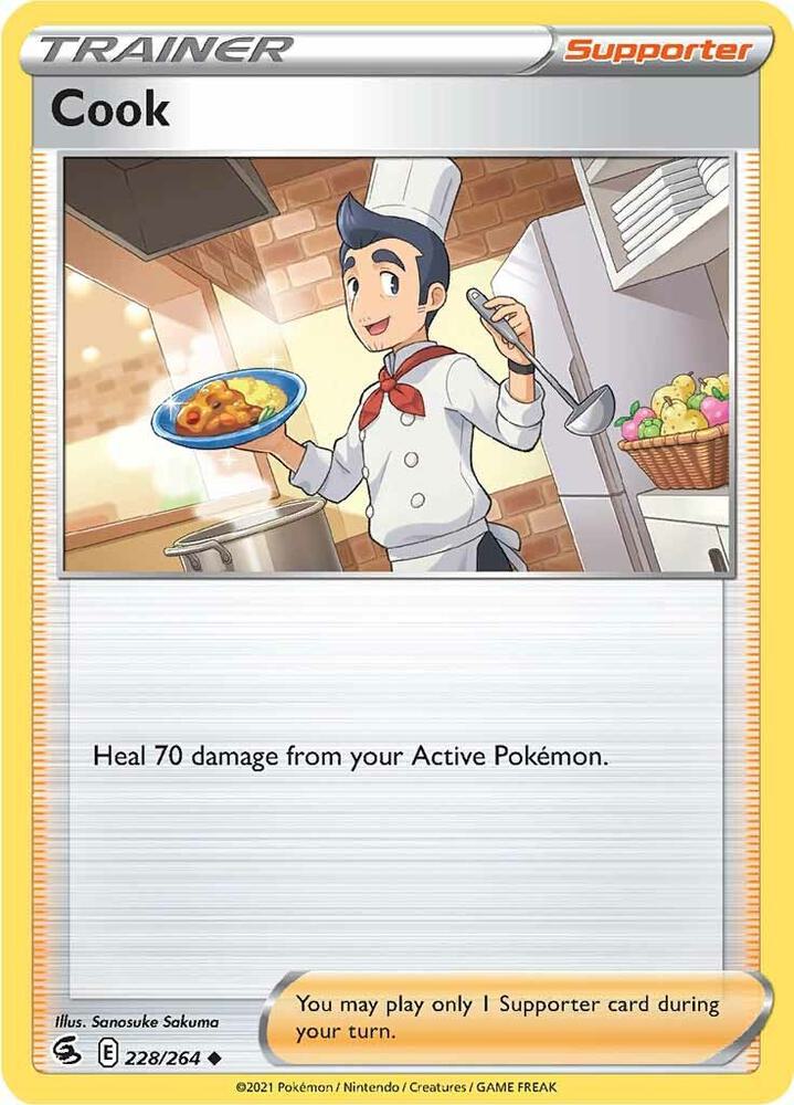 Cook 228/264 card from SWSH08: Fusion Strike