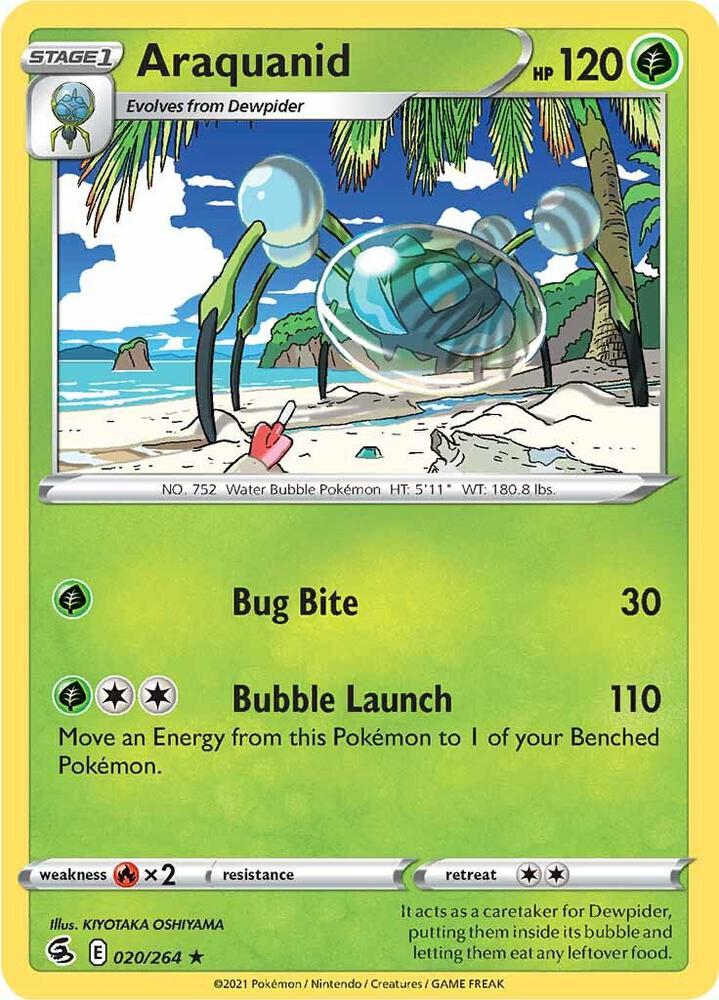 Araquanid 020/264 card from SWSH08: Fusion Strike