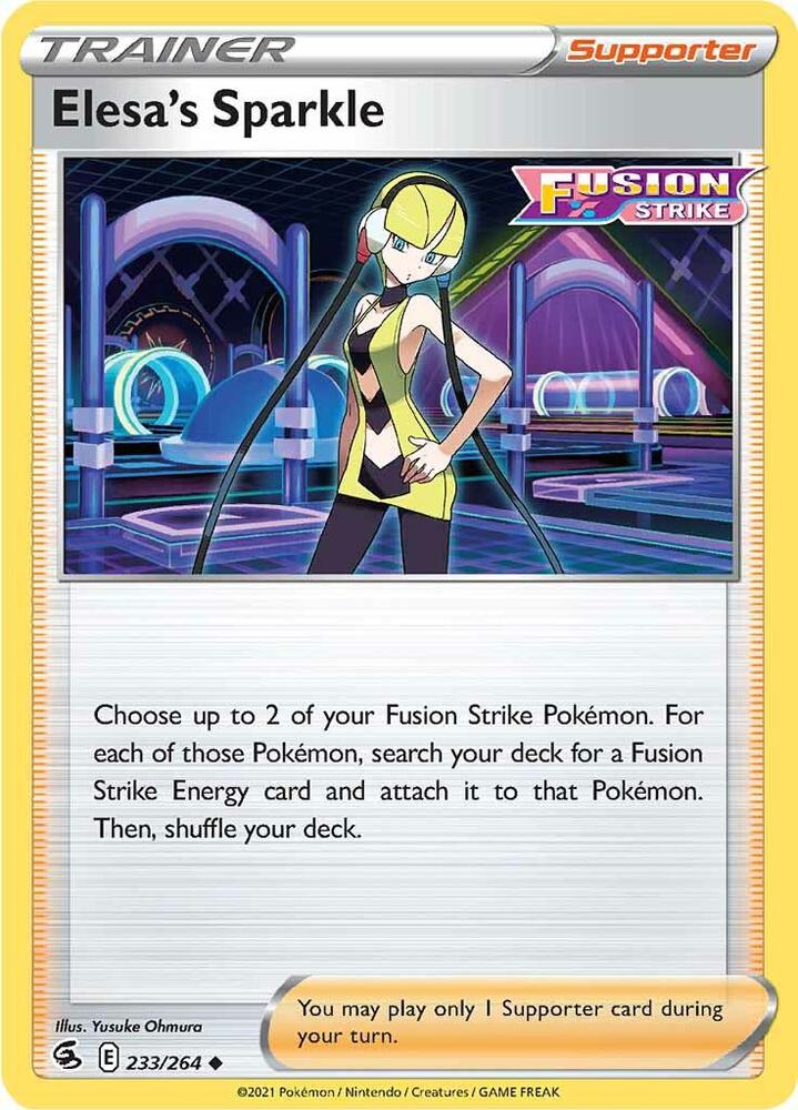 Elesa's Sparkle 233/264 card from SWSH08: Fusion Strike