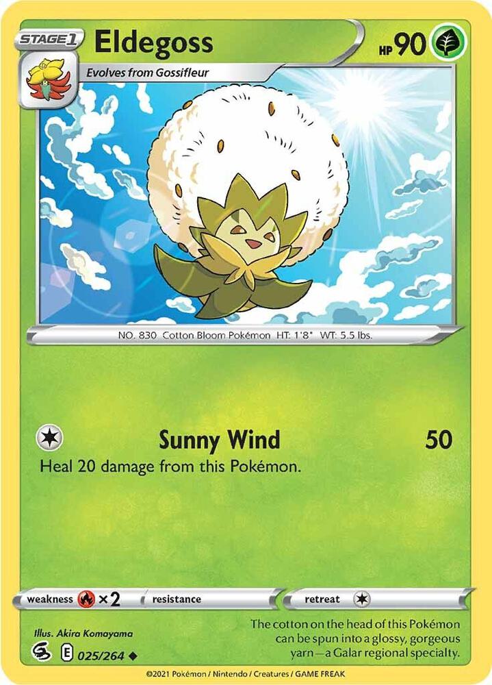 Eldegoss 025/264 card from SWSH08: Fusion Strike