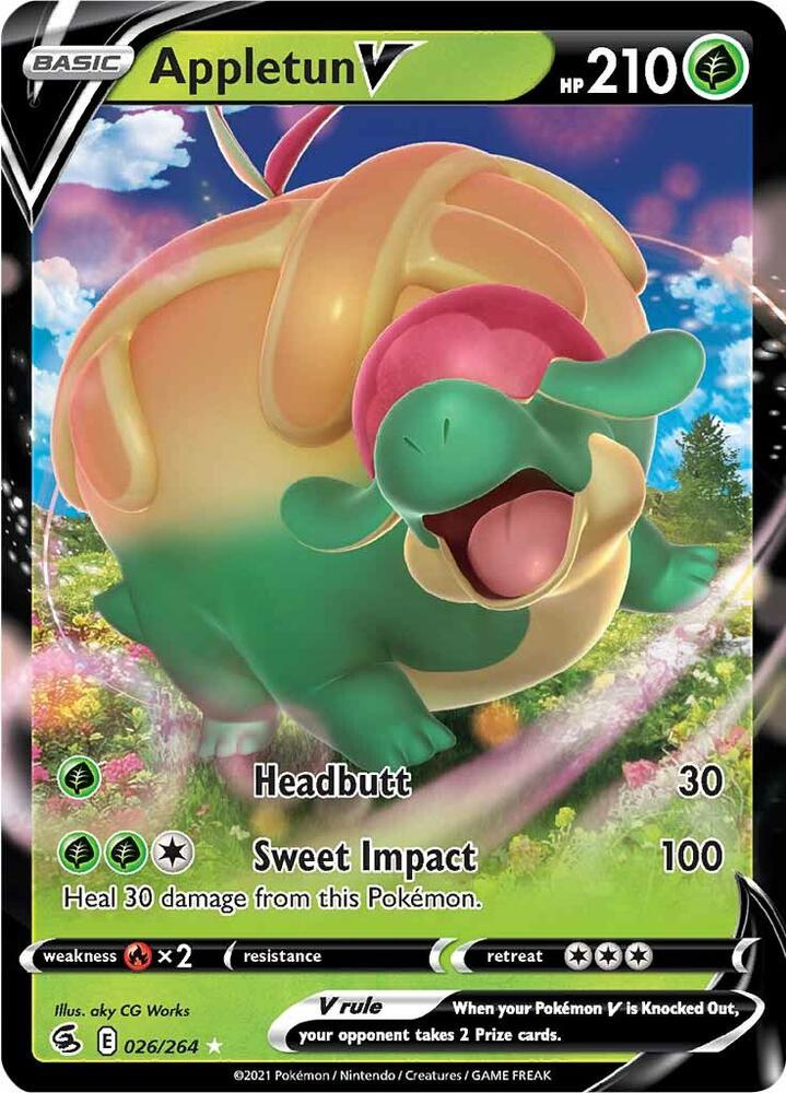 Appletun V 026/264 card from SWSH08: Fusion Strike