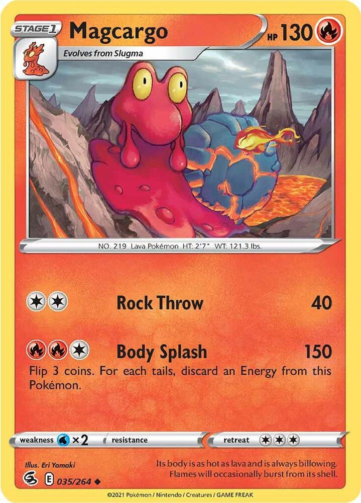 Magcargo 035/264 card from SWSH08: Fusion Strike