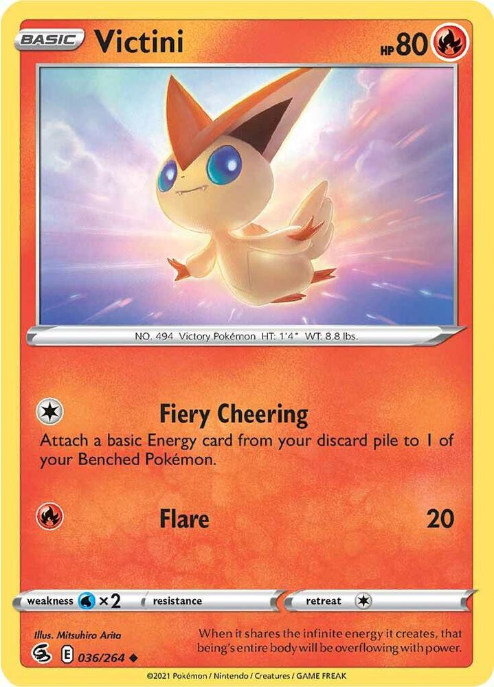 Victini 036/264 card from SWSH08: Fusion Strike