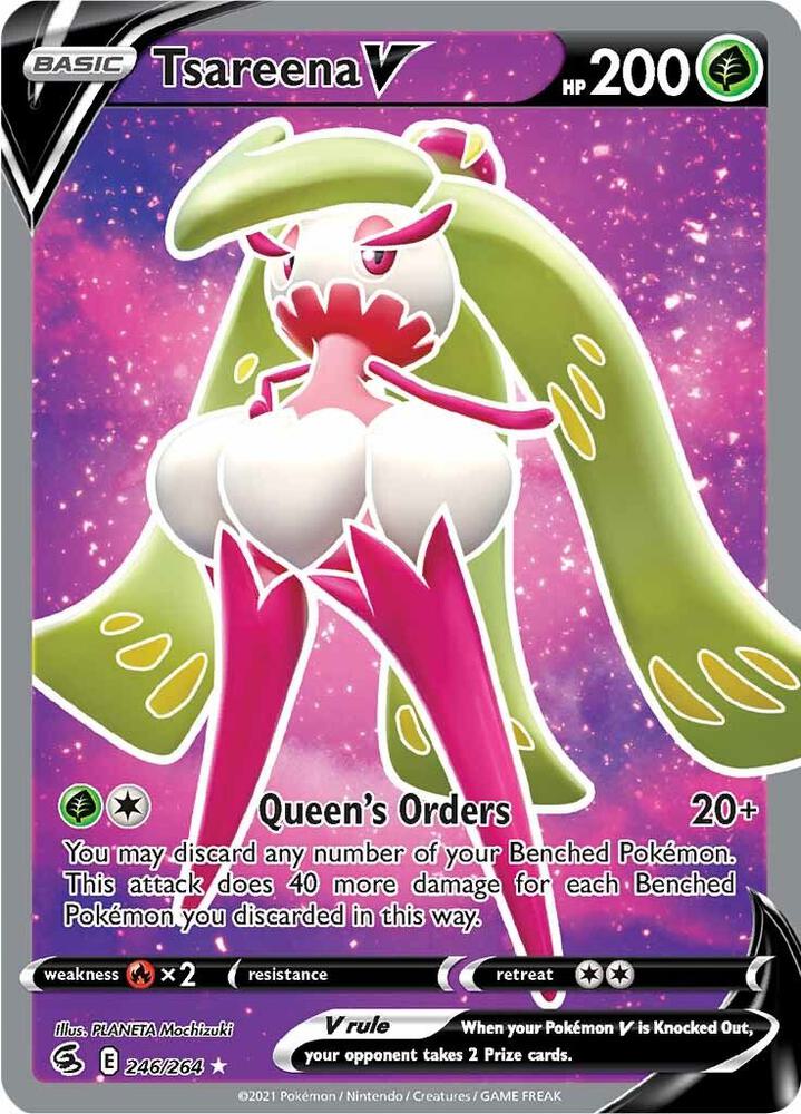 Tsareena V (Full Art) 246/264 card from SWSH08: Fusion Strike