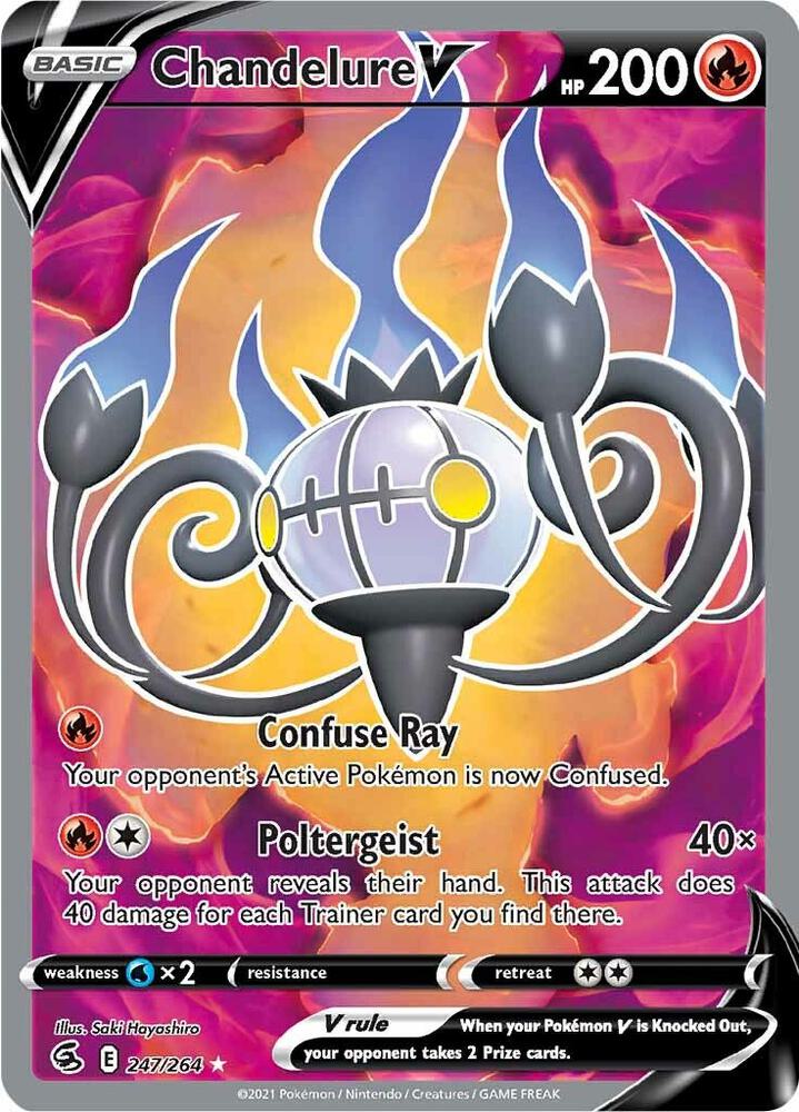 Chandelure V (Full Art) 247/264 card from SWSH08: Fusion Strike