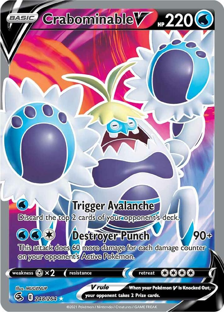 Crabominable V (Full Art) 248/264 card from SWSH08: Fusion Strike