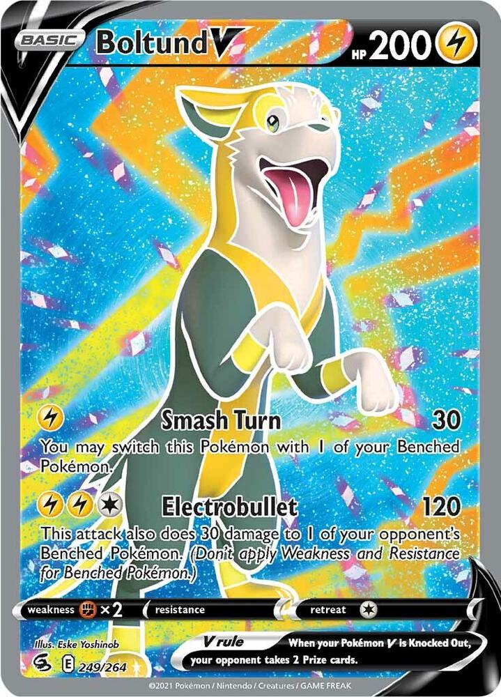Boltund V (Full Art) 249/264 card from SWSH08: Fusion Strike