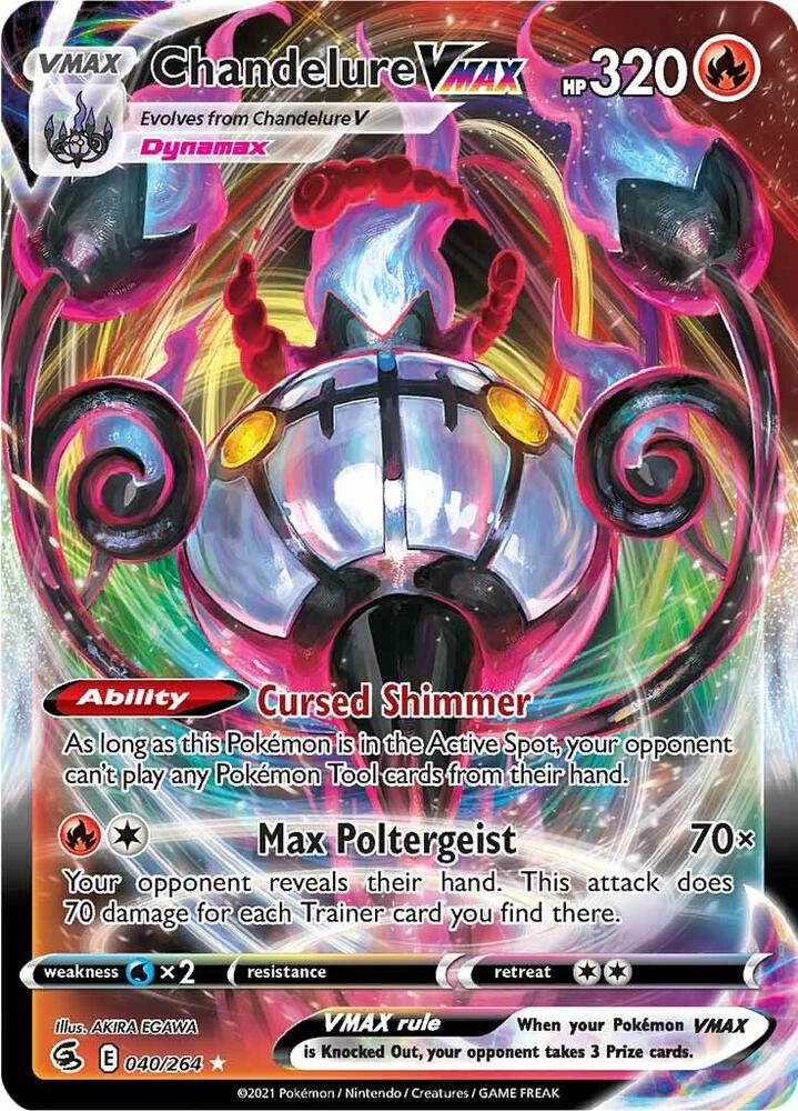Chandelure VMAX 040/264 card from SWSH08: Fusion Strike