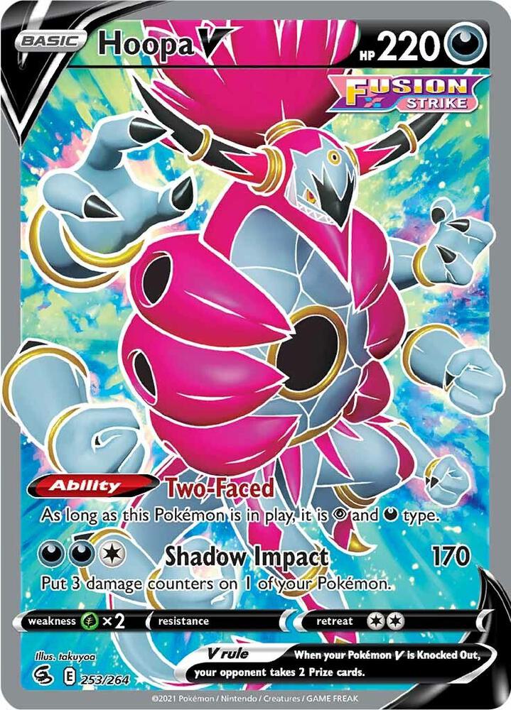 Hoopa V (Full Art) 253/264 card from SWSH08: Fusion Strike