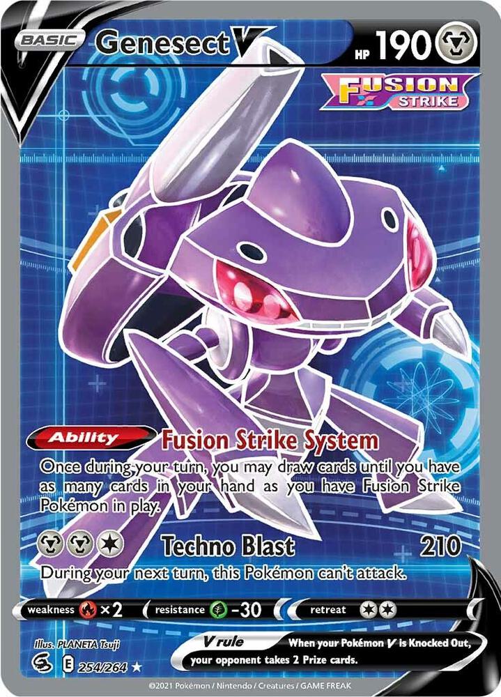 Genesect V (Full Art) 254/264 card from SWSH08: Fusion Strike