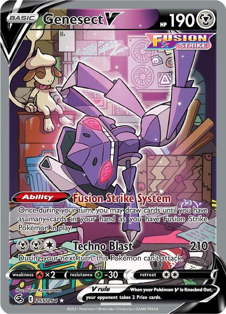 Genesect V (Alternate Full Art) 255/264 card from SWSH08: Fusion Strike