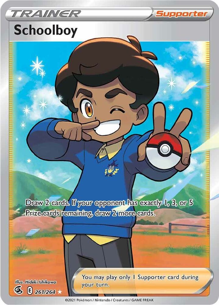 Schoolboy (Full Art) 261/264 card from SWSH08: Fusion Strike