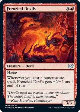 Frenzied Devils 159 card from Innistrad: Crimson Vow