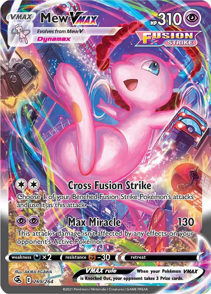 Mew VMAX (Alternate Art Secret) 269/264 card from SWSH08: Fusion Strike