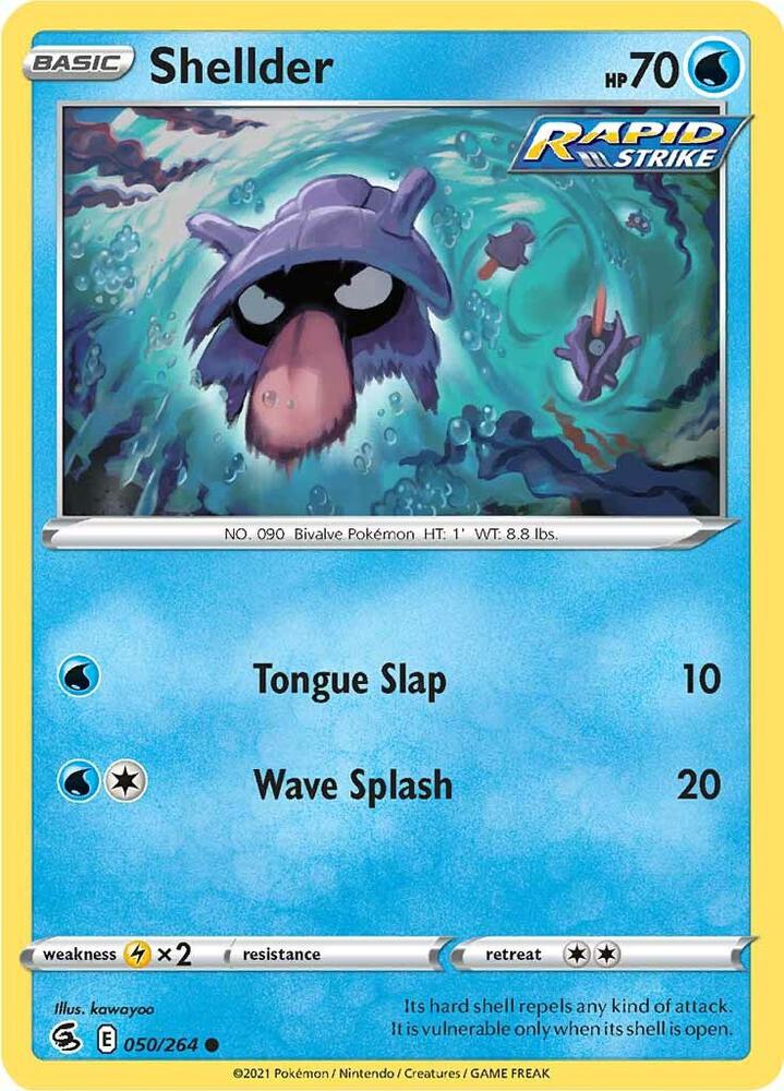 Shellder 050/264 card from SWSH08: Fusion Strike