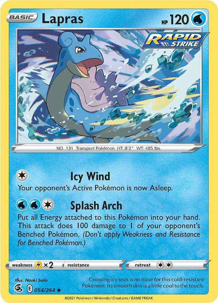 Lapras 054/264 card from SWSH08: Fusion Strike