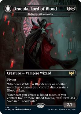 Dracula, Lord of Blood - Voldaren Bloodcaster 338 card from Innistrad: Crimson Vow