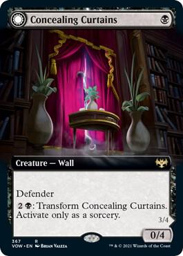 Concealing Curtains (Extended Art) 367 card from Innistrad: Crimson Vow