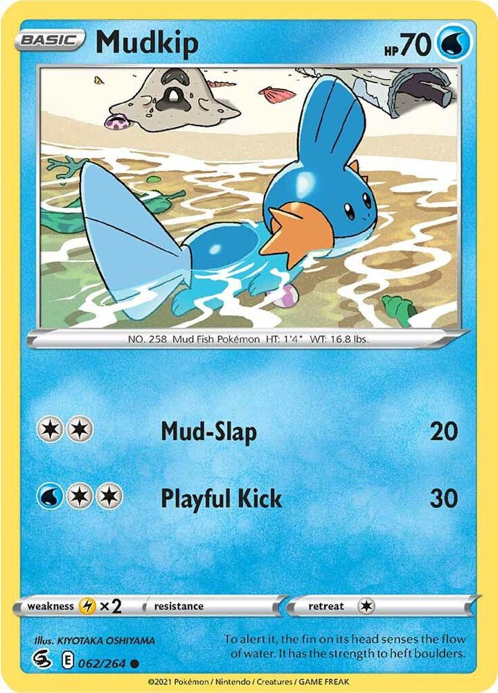 Mudkip 062/264 card from SWSH08: Fusion Strike
