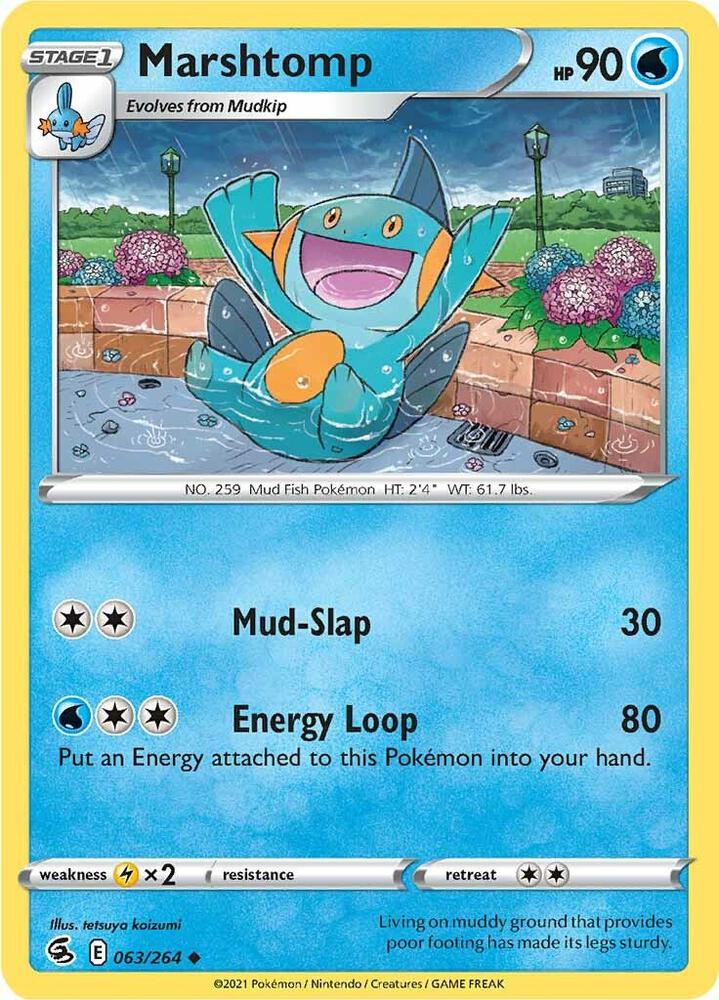 Marshtomp 063/264 card from SWSH08: Fusion Strike