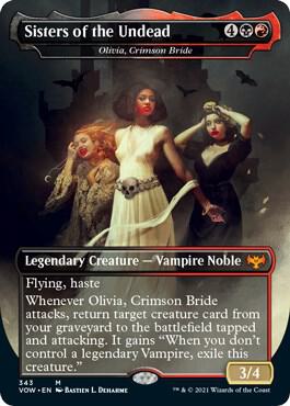 Sisters of the Undead - Olivia, Crimson Bride 343 card from Innistrad: Crimson Vow